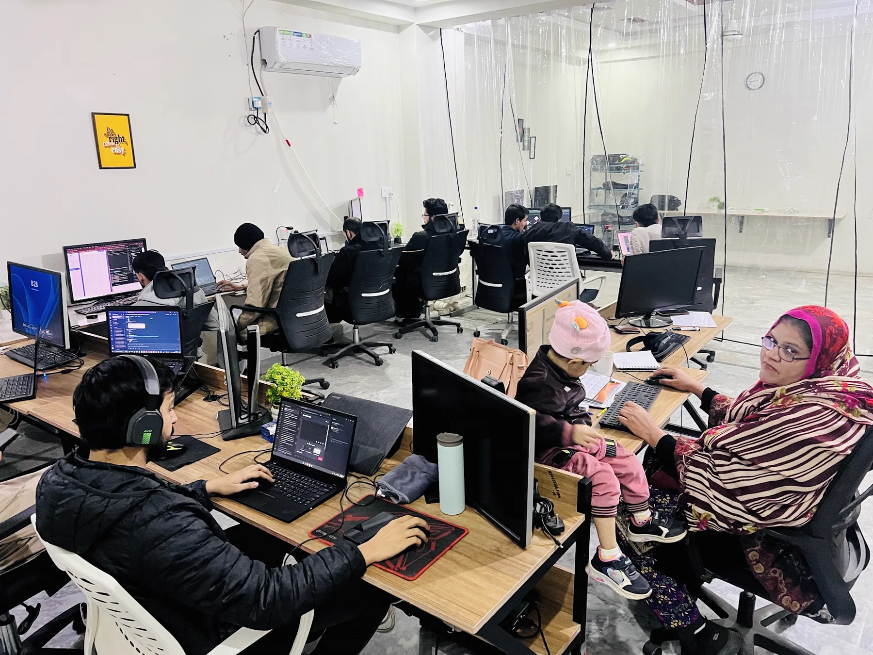 The AI Data House team at work in the Islamabad office